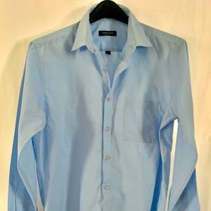 Pierre Cardin Men’s Slim Fit Dress Shirt in Blue